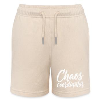 Chaos Coordinator Shirt – Funny Saying - Stanley/Stella MINI BOLTER Organic Teen Jogging Shorts - soft Ecru - Front
