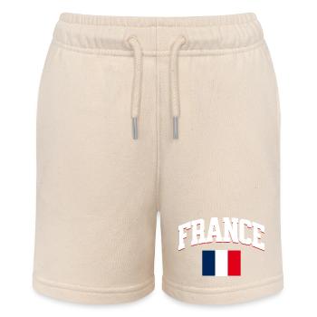France Football Lover Retro Sports Design - Stanley/Stella MINI BOLTER Organic Teen Jogging Shorts - soft Ecru - Front