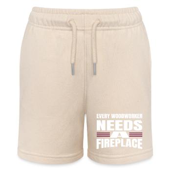 chainsaw grab hobbyists funny carpenter - Stanley/Stella Teenager Bio-Joggingshorts MINI BOLTER - Natur - Vorne