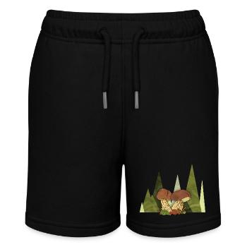 Pilze - Stanley/Stella Teenager Bio-Joggingshorts MINI BOLTER - Schwarz - Vorne
