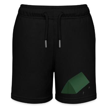 Grünes Zelt - Stanley/Stella Teenager Bio-Joggingshorts MINI BOLTER - Schwarz - Vorne