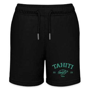 Tahiti - Turtle - French Polynesia - Schildkröte - Stanley/Stella MINI BOLTER Organic Teen Jogging Shorts - black - Front