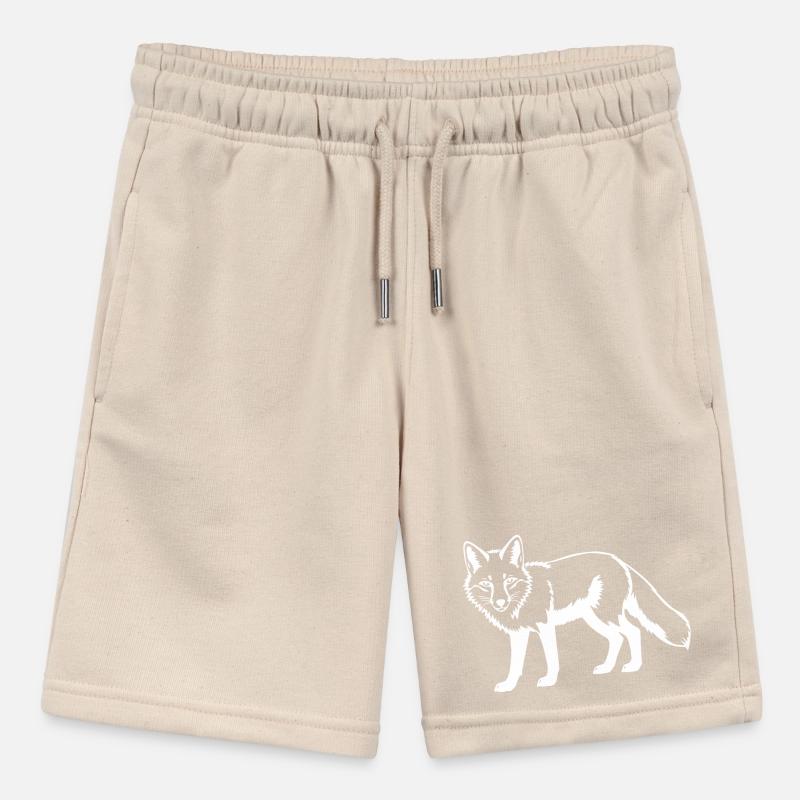 white fox white Stanley/Stella MINI BOLTER Organic Teen Jogging Shorts