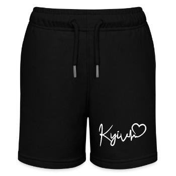 Kyiv Heartbeat Ukraine Kiev Love - Stanley/Stella MINI BOLTER Organic Teen Jogging Shorts - black - Front