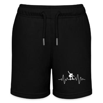Skating Herzschlag Skater - Stanley/Stella Teenager Bio-Joggingshorts MINI BOLTER - Schwarz - Vorne