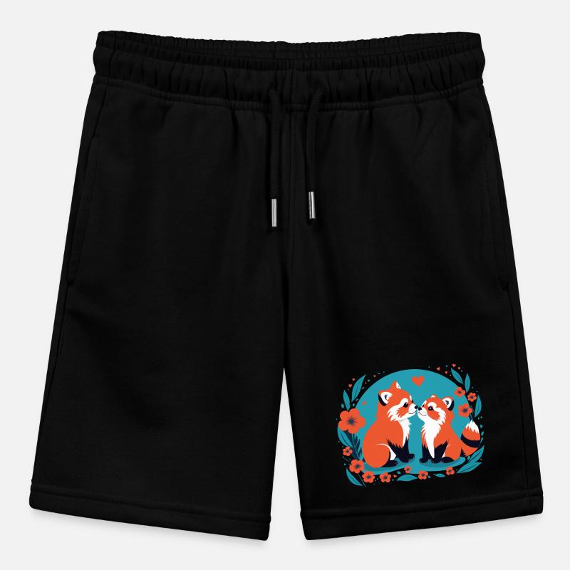 Red Panda Couple Stanley/Stella MINI BOLTER Organic Teen Jogging Shorts