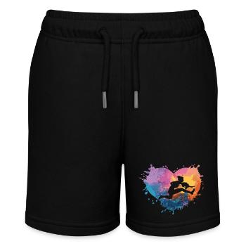Hobby Horsing Herz - Stanley/Stella Teenager Bio-Joggingshorts MINI BOLTER - Schwarz - Vorne