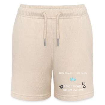 Cats and Dogs, Tier tatzen, besitzer, Halter - Stanley/Stella Teenager Bio-Joggingshorts MINI BOLTER - Natur - Vorne