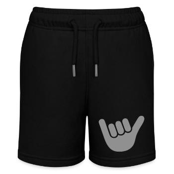 Alles Easy - Stanley/Stella Teenager Bio-Joggingshorts MINI BOLTER - Schwarz - Vorne