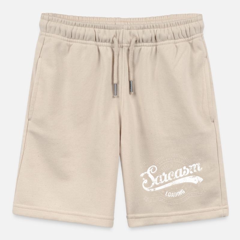 Sarcasm Loading Graphic Distressed Vintage Font Stanley/Stella MINI BOLTER Organic Teen Jogging Shorts