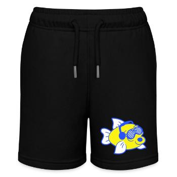 Party Milch Kuh Stier Nutztier Gesicht Music Club - Stanley/Stella Teenager Bio-Joggingshorts MINI BOLTER - Schwarz - Vorne