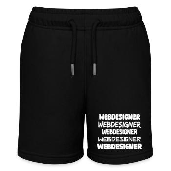 Webdesigner als Job - Stanley/Stella Teenager Bio-Joggingshorts MINI BOLTER - Schwarz - Vorne