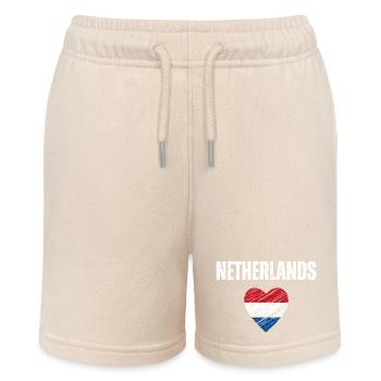 I love Holland, flag of Holland - Stanley/Stella MINI BOLTER Organic Teen Jogging Shorts - soft Ecru - Front