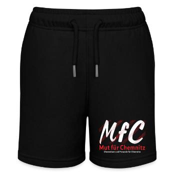 Chemnitz Mut für Chemnitz - Stanley/Stella Teenager Bio-Joggingshorts MINI BOLTER - Schwarz - Vorne