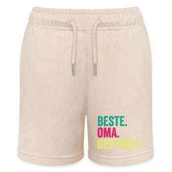 Großmutter Oma - Stanley/Stella Teenager Bio-Joggingshorts MINI BOLTER - Natur - Vorne