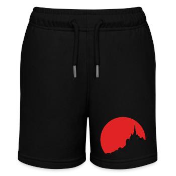 Sonnenuntergang auf dem Mont Saint Michel - Stanley/Stella Teenager Bio-Joggingshorts MINI BOLTER - Schwarz - Vorne