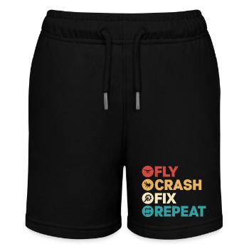 Fly Crash Fix Repeat Drone Pilot RC Flight - Stanley/Stella Teenager Bio-Joggingshorts MINI BOLTER - Schwarz - Vorne