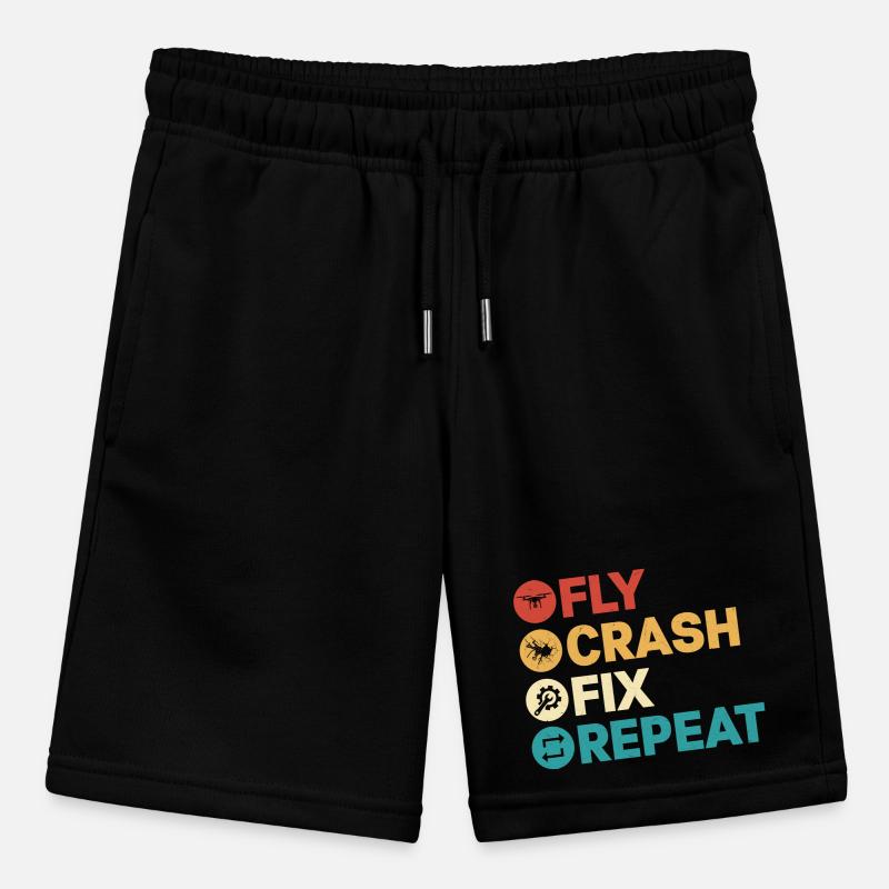 Fly Crash Fix Repeat Drone Pilot RC Flight Stanley/Stella Teenager Bio-Joggingshorts MINI BOLTER