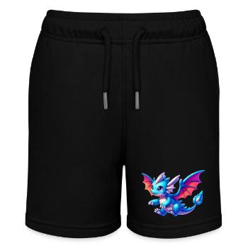 Drache - Stanley/Stella Teenager Bio-Joggingshorts MINI BOLTER - Schwarz - Vorne
