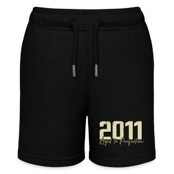 Original 2011 Retro 2011 Geburtstagsgeschenk 2011 - Stanley/Stella Teenager Bio-Joggingshorts MINI BOLTER - Schwarz - Vorne