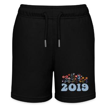 2019 floral pattern 2019 flower theme flowers 2019 - Stanley/Stella MINI BOLTER Organic Teen Jogging Shorts - black - Front