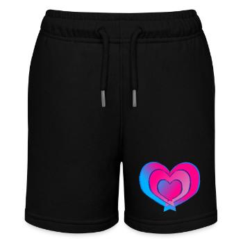 Liebe ist bunt - Stanley/Stella Teenager Bio-Joggingshorts MINI BOLTER - Schwarz - Vorne