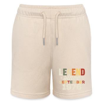 Legendär seit September 1976 Geburtstag September - Stanley/Stella Teenager Bio-Joggingshorts MINI BOLTER - Natur - Vorne