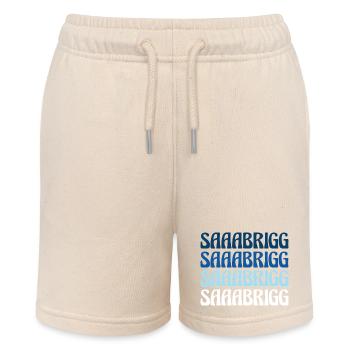 Saaabrigg Saarbrücken Dialekt Geschenk - Stanley/Stella Teenager Bio-Joggingshorts MINI BOLTER - Natur - Vorne