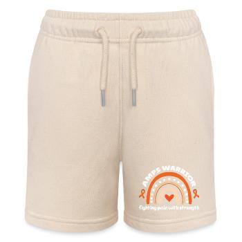 Amps Warrior, Fighting Pain With Strength - Stanley/Stella Teenager Bio-Joggingshorts MINI BOLTER - Natur - Vorne