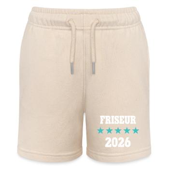 Friseur 2026 Ausbildung Lehre Frisör Meister Azubi - Stanley/Stella Teenager Bio-Joggingshorts MINI BOLTER - Natur - Vorne
