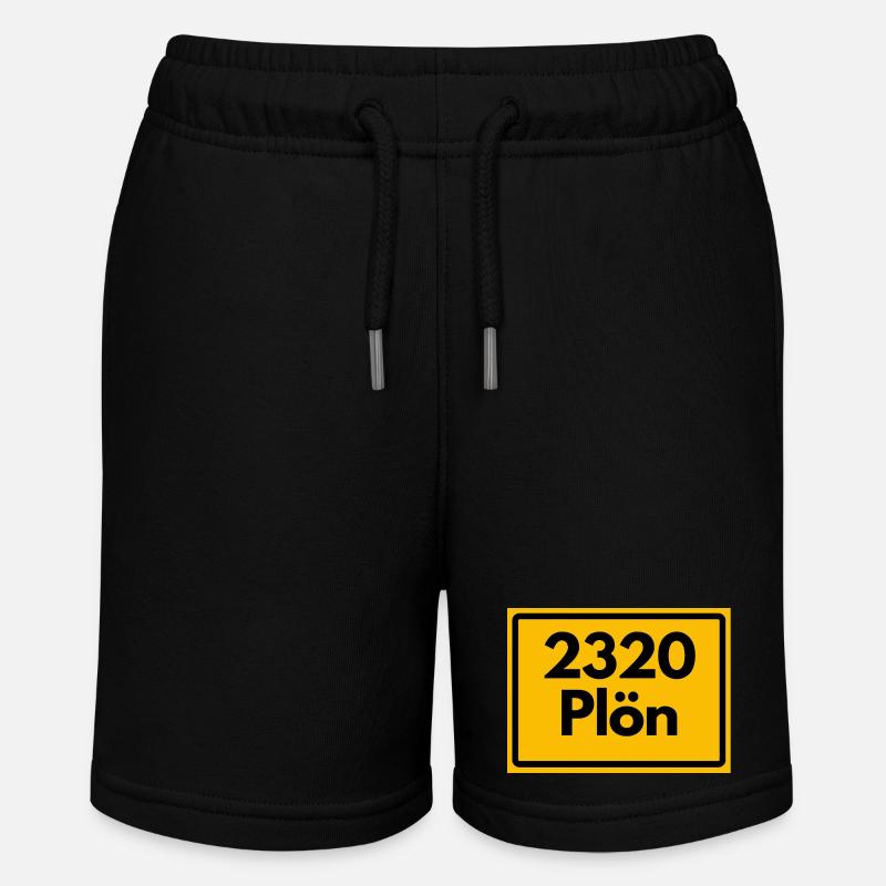 OLD POSTCODE POSTCODE RETRO 2320 PLÖN SEENPARADIES - Stanley/Stella MINI BOLTER Organic Teen Jogging Shorts - black