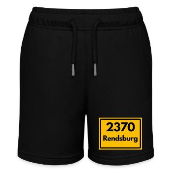 ALTE POSTLEITZAHL PLZ RETRO 2370 RENDSBURG – FJORD - Stanley/Stella Teenager Bio-Joggingshorts MINI BOLTER - Schwarz - Vorne