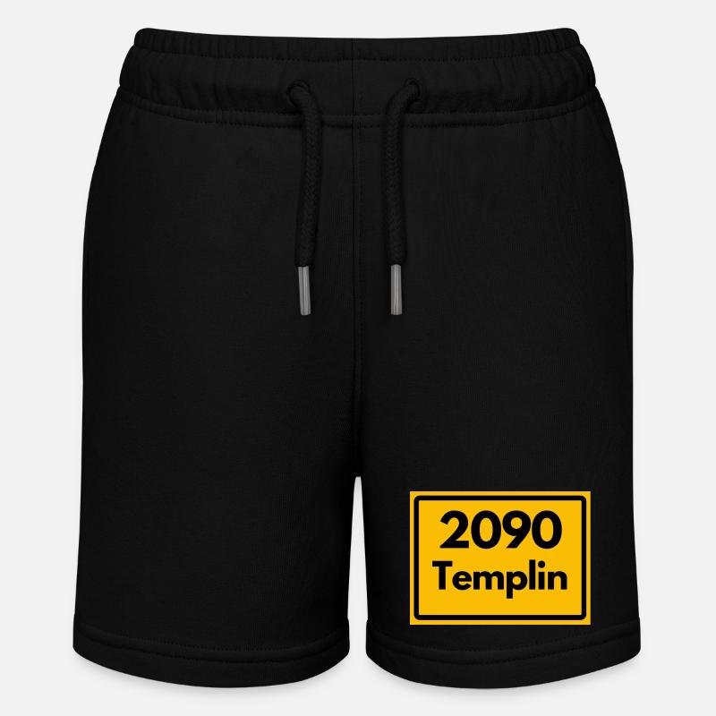 OLD POSTCODE POSTCODE RETRO 2090 TEMPLIN HEIMAT - Stanley/Stella MINI BOLTER Organic Teen Jogging Shorts - black