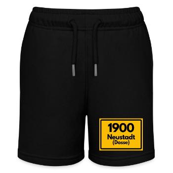 ALTE POSTLEITZAHL PLZ RETRO 1900 NEUSTADT DOSSE  - Stanley/Stella Teenager Bio-Joggingshorts MINI BOLTER - Schwarz - Vorne