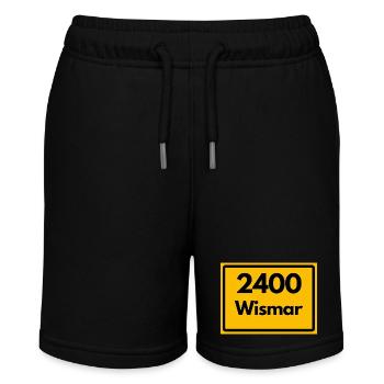 ALTE POSTLEITZAHL PLZ RETRO 2400 WISMAR HEIMAT - Stanley/Stella Teenager Bio-Joggingshorts MINI BOLTER - Schwarz - Vorne