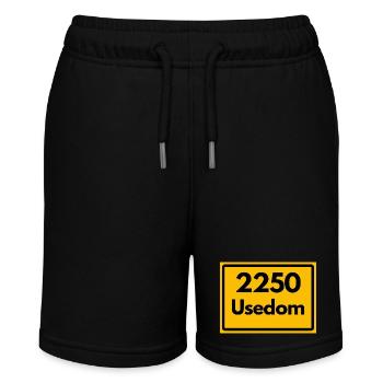 OLD POSTCODE POSTCODE RETRO 2250 USEDOM HEIMAT - Stanley/Stella MINI BOLTER Organic Teen Jogging Shorts - black - Front