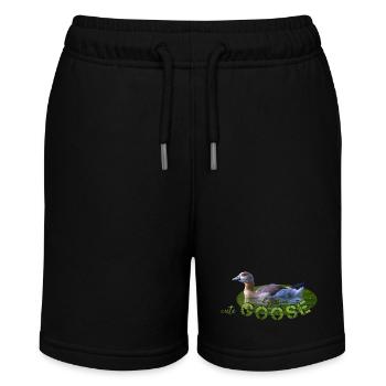 Nilgans Küken Vogel Gans - Stanley/Stella Teenager Bio-Joggingshorts MINI BOLTER - Schwarz - Vorne