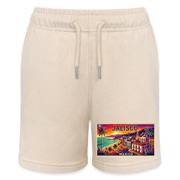 Jalisco Mexico beach palm design - Stanley/Stella MINI BOLTER Organic Teen Jogging Shorts - soft Ecru - Front