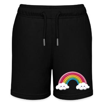 Rainbow Aerial Balloon - Stanley/Stella MINI BOLTER Organic Teen Jogging Shorts - black - Front