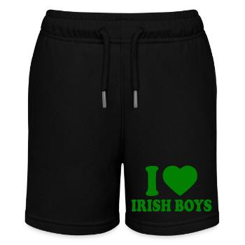 I love irish boys - Stanley/Stella MINI BOLTER Organic Teen Jogging Shorts - black - Front