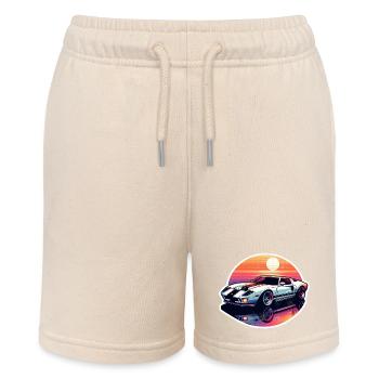 Oldtimer Sonnenuntergang - Stanley/Stella Teenager Bio-Joggingshorts MINI BOLTER - Natur - Vorne