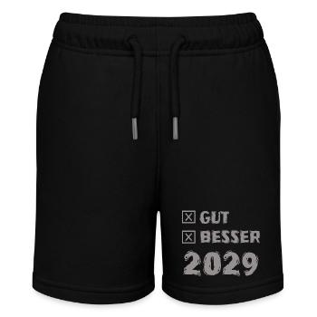 2029 - Stanley/Stella Teenager Bio-Joggingshorts MINI BOLTER - Schwarz - Vorne