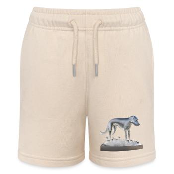 Ein Hund aus Wasser / Wassertropfen bestehend - Stanley/Stella Teenager Bio-Joggingshorts MINI BOLTER - Natur - Vorne