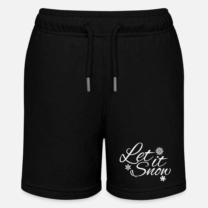 Let it Snow - Le design d’hiver avec des flocons de neige - Short bio MINI BOLTER Stanley/Stella Ado - noir