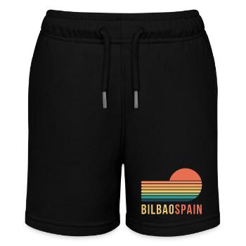 Bilbao Spain - Stanley/Stella Teenager Bio-Joggingshorts MINI BOLTER - Schwarz - Vorne