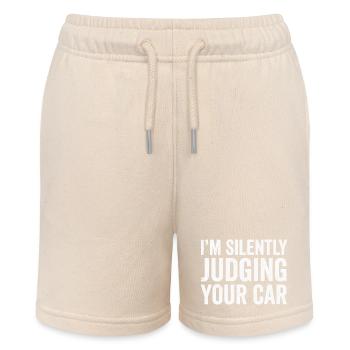 I'm Silently Judging Your Car Typografie - Stanley/Stella Teenager Bio-Joggingshorts MINI BOLTER - Natur - Vorne