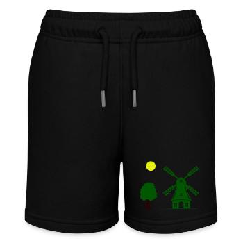 Windmill Tree - Stanley/Stella MINI BOLTER Organic Teen Jogging Shorts - black - Front