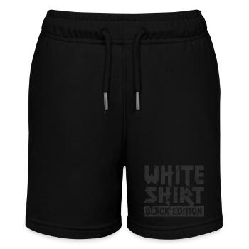 WHITE SHIRT - Black Edition - Stanley/Stella Teenager Bio-Joggingshorts MINI BOLTER - Schwarz - Vorne