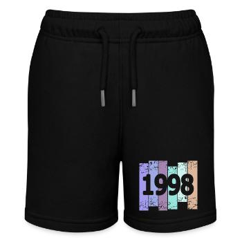 Gruftis 1998 - Stanley/Stella Teenager Bio-Joggingshorts MINI BOLTER - Schwarz - Vorne