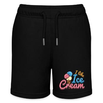 Eiscreme Liebe - Stanley/Stella Teenager Bio-Joggingshorts MINI BOLTER - Schwarz - Vorne